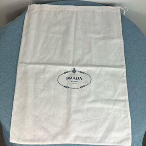 Prada Off White Drawstring Travel Dust Bag